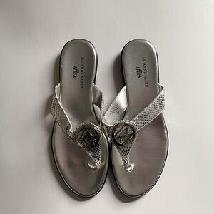 Anne Klein Silver Sandals